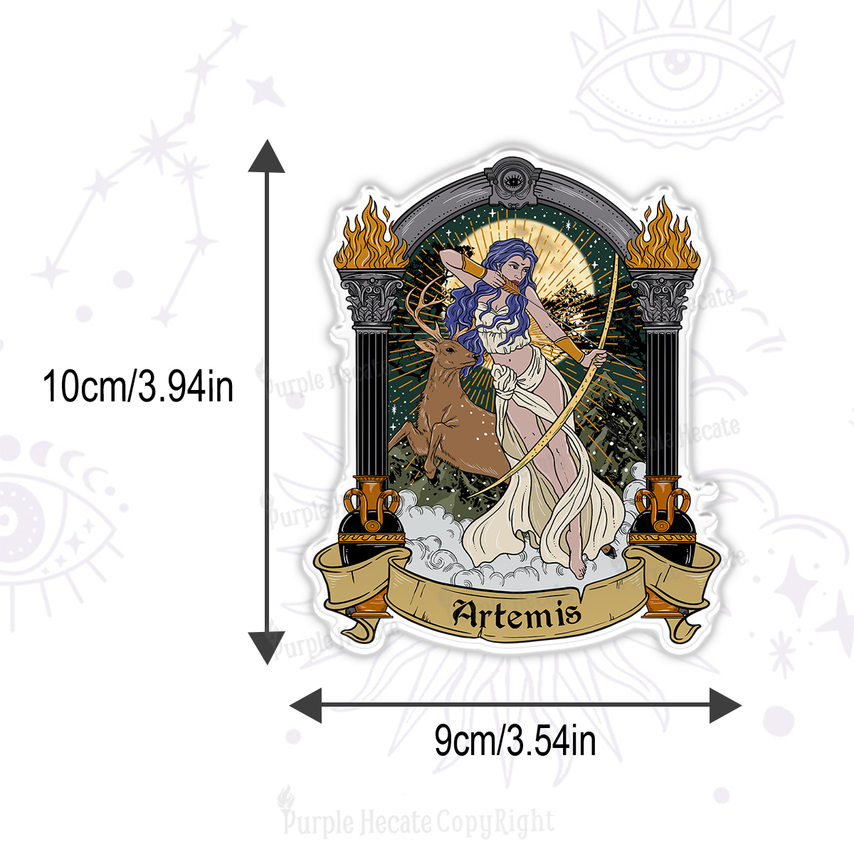Purplehecate The Huntress Goddess Artemis Magnet