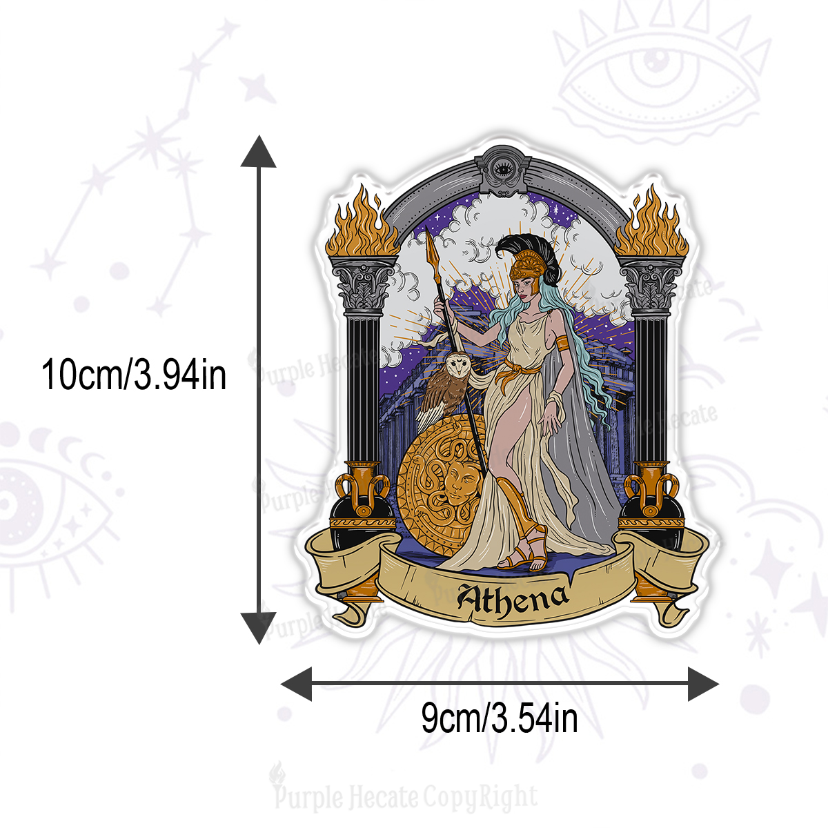 Purplehecate The Wise Goddess Athena Magnet