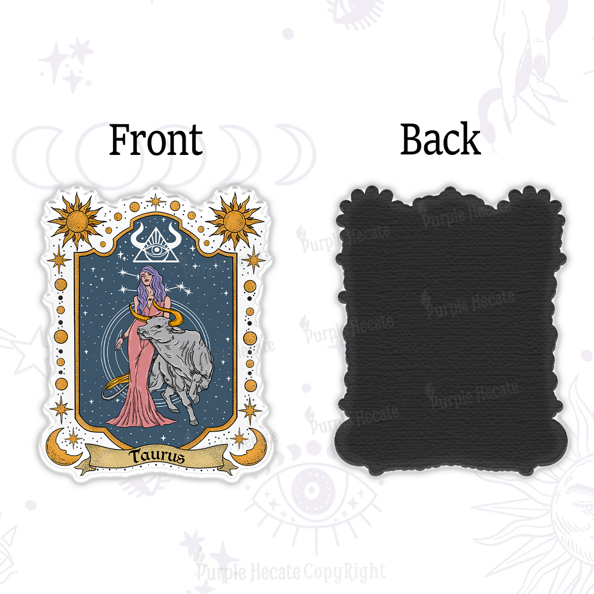 Purplehecate Taurus Zodiac Magnet