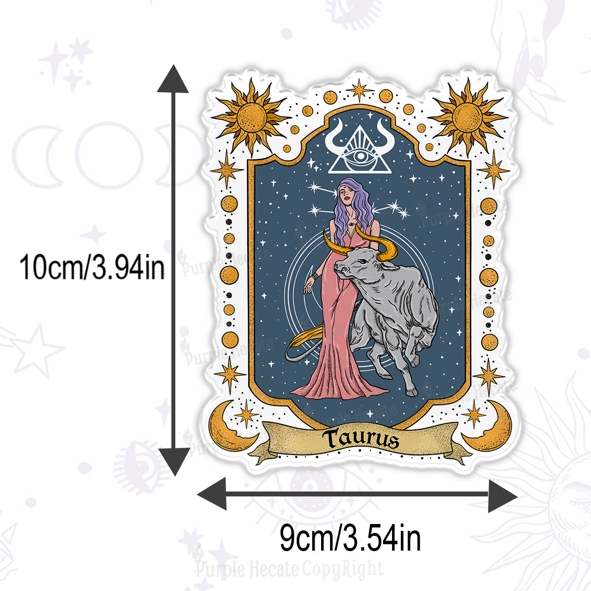 Purplehecate Taurus Zodiac Magnet