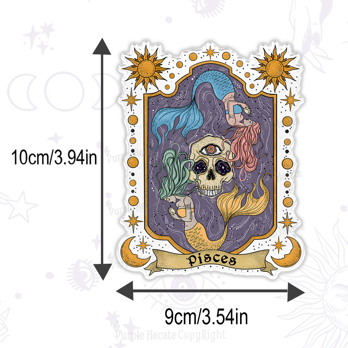 Purplehecate Pisces Zodiac Magnet