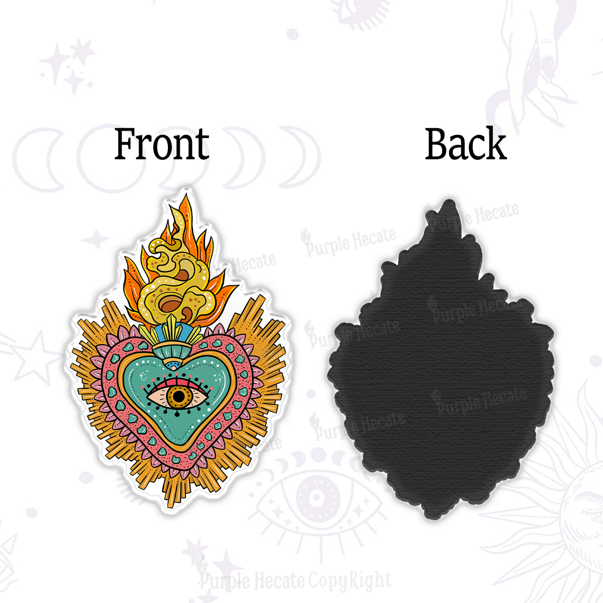 Purplehecate Rainbow Sacred Heart Magnet