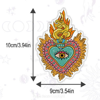 Purplehecate Rainbow Sacred Heart Magnet