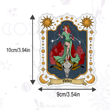 Purplehecate Aries Zodiac Magnet