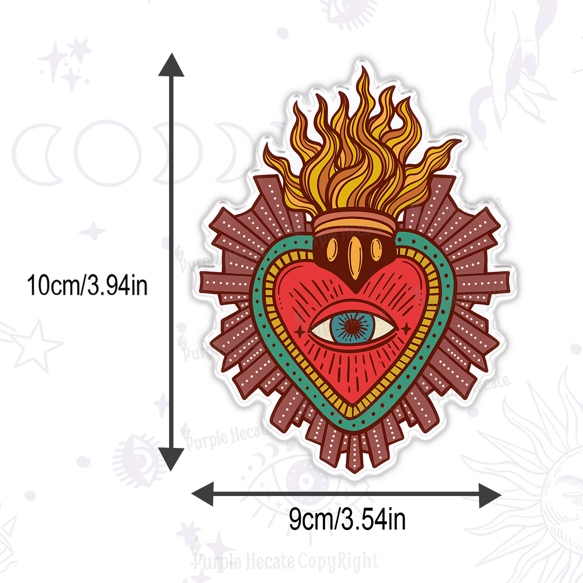Purplehecate Sacred Heart Magnet