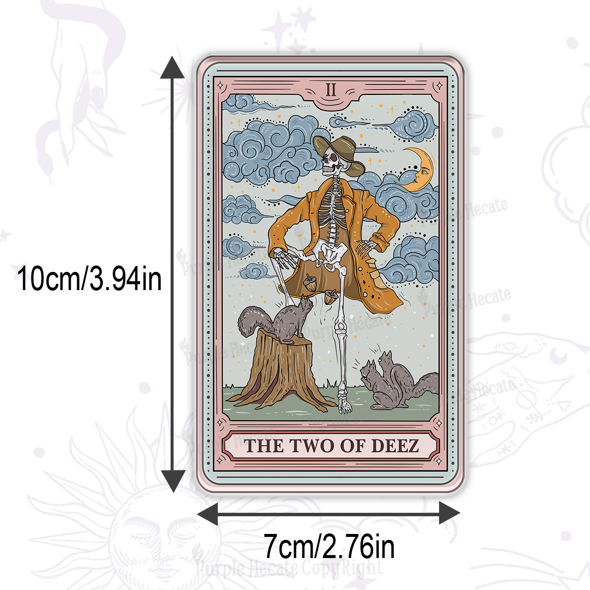 Purplehecate The Two Of Deez Tarot Magnet