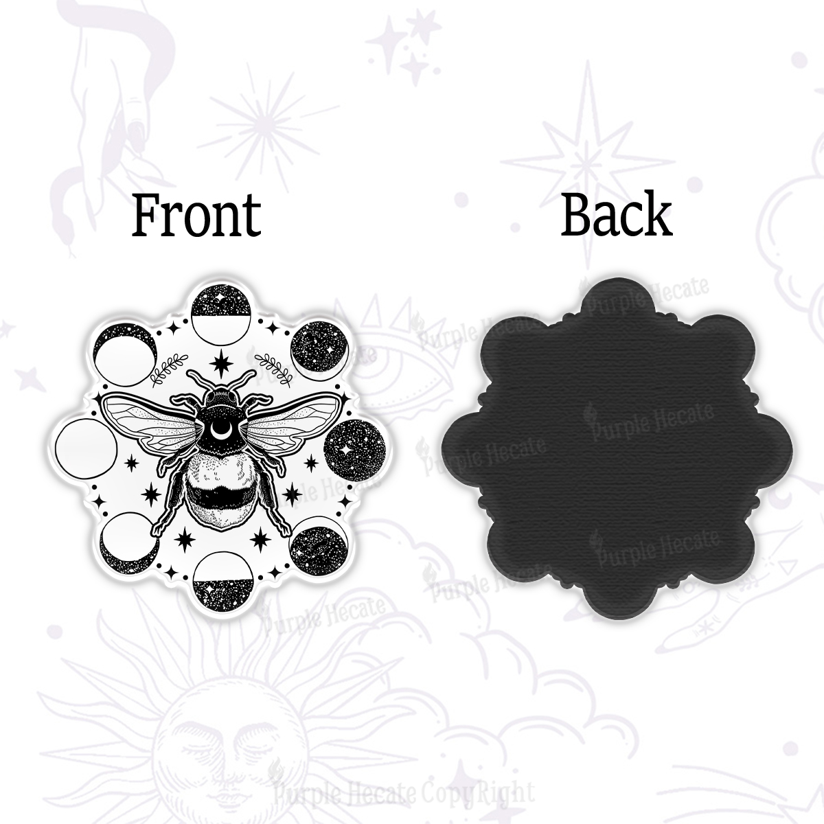 Purplehecate Moon Bee Magnet