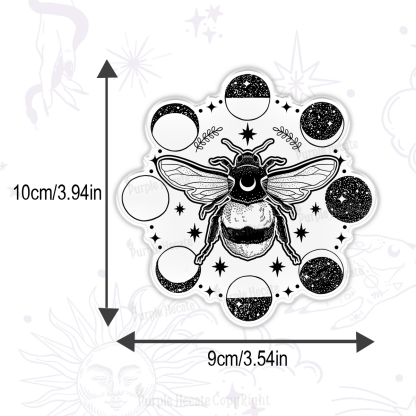 Purplehecate Moon Bee Magnet