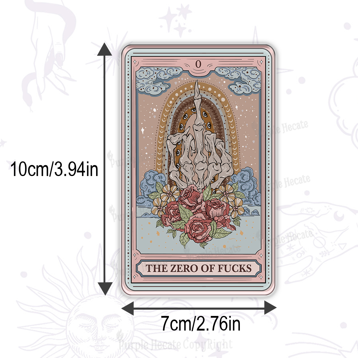 Purplehecate The Zero Of Fucks Tarot Magnet