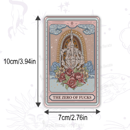 Purplehecate The Zero Of Fucks Tarot Magnet