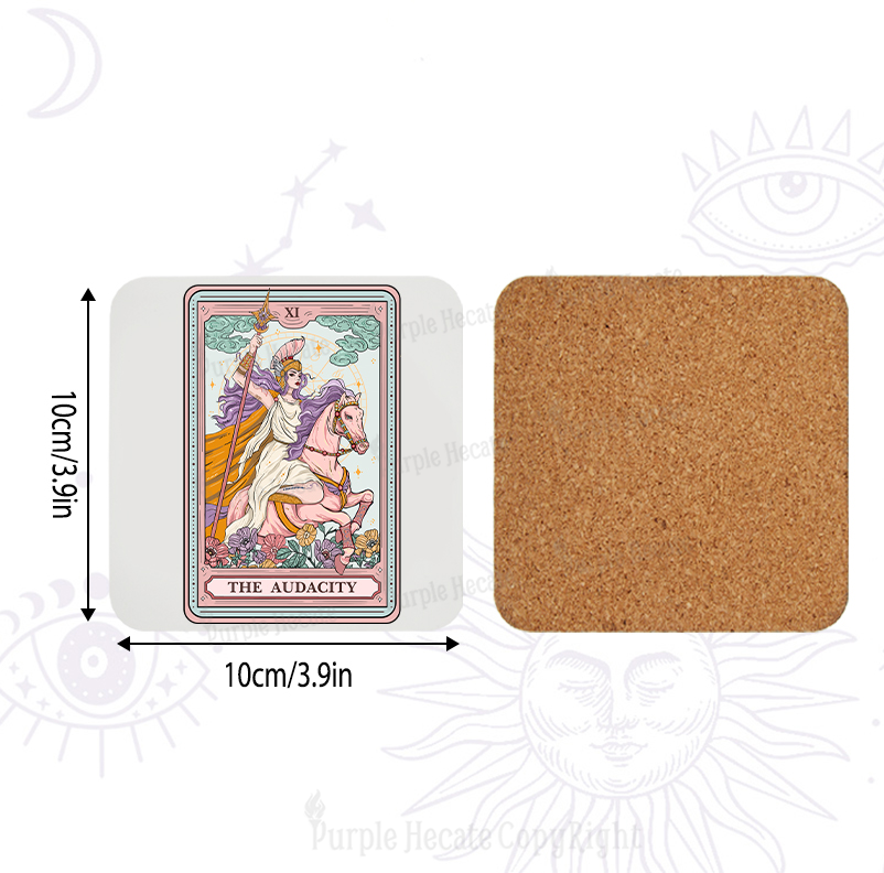 Purplehecate The Audacity Tarot Card Coaster