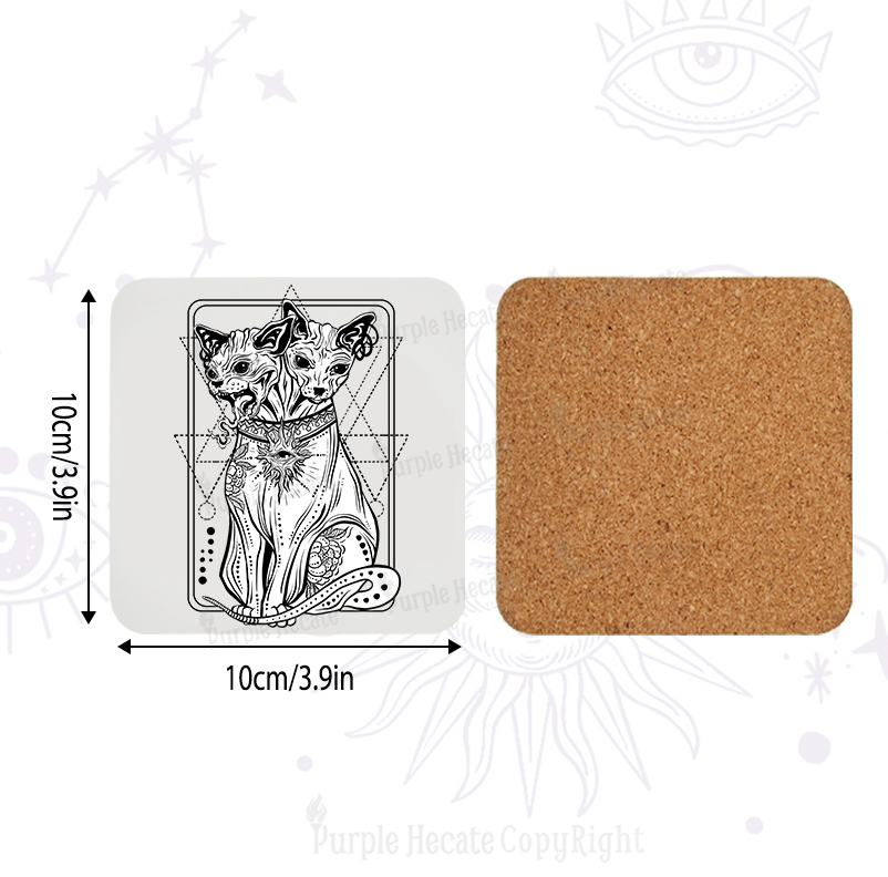 Purplehecate The Cat Goddess Bastet Coaster