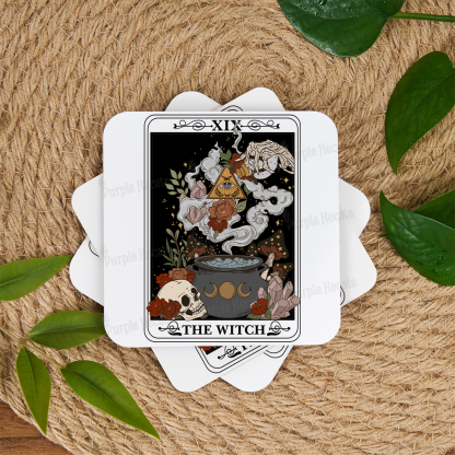Purplehecate The Witch Tarot Coaster
