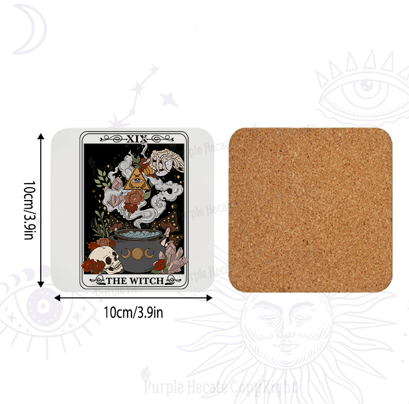 Purplehecate The Witch Tarot Coaster