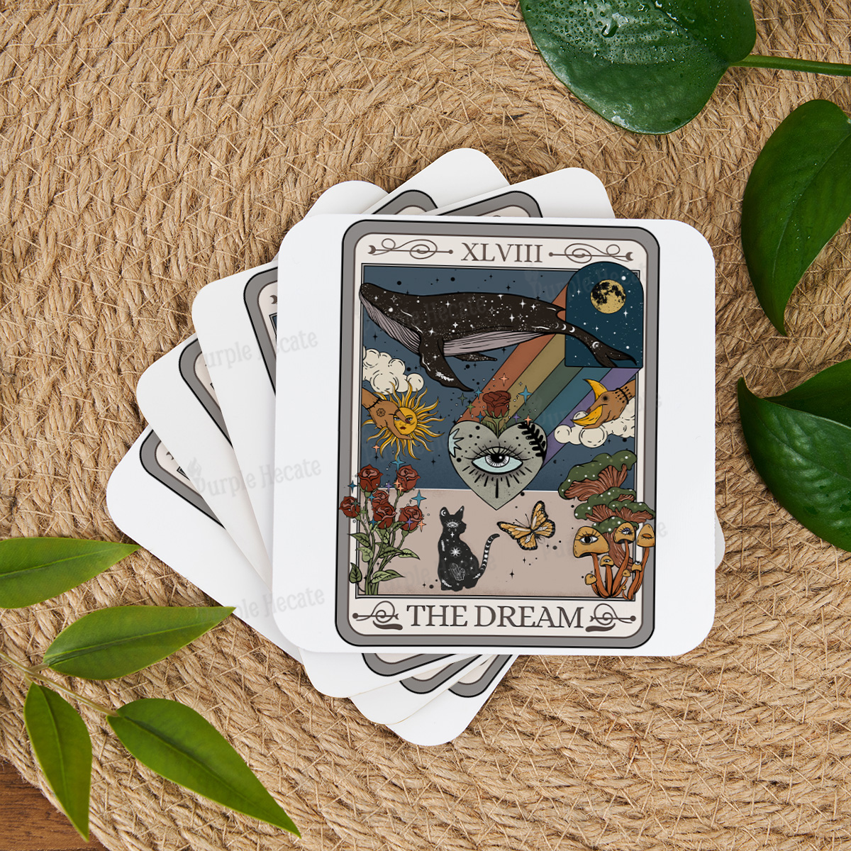 Purplehecate The Dream Tarot Coaster