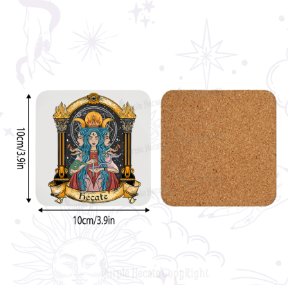 Purplehecate Triple Moon Goddess Hecate Coaster