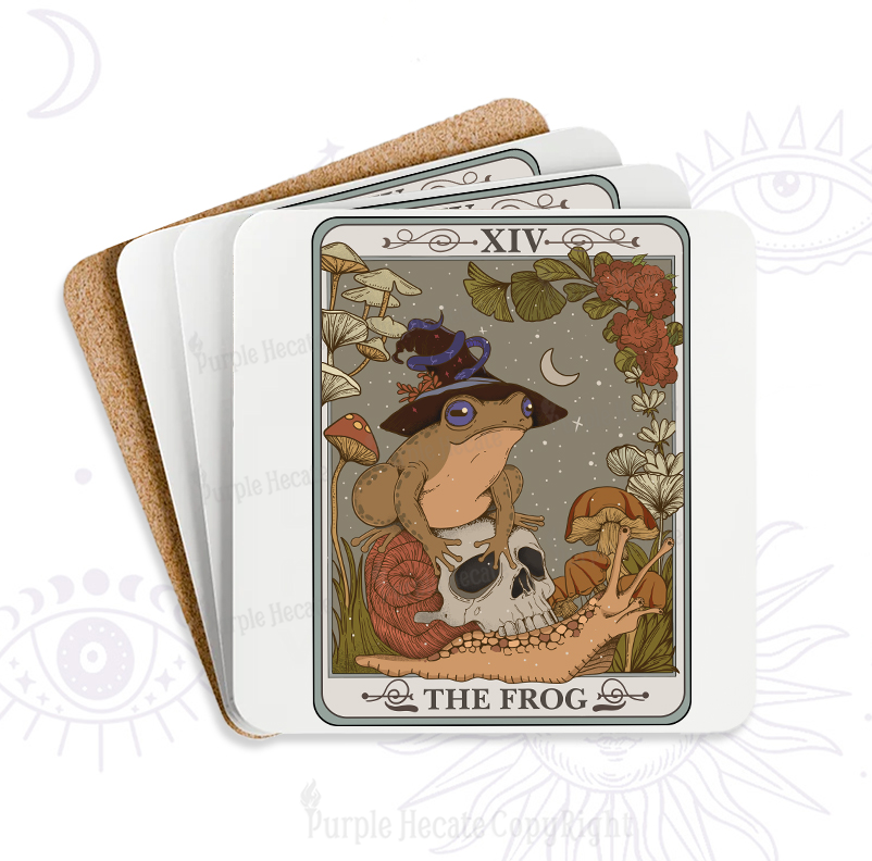 Purplehecate The Frog Tarot Coaster