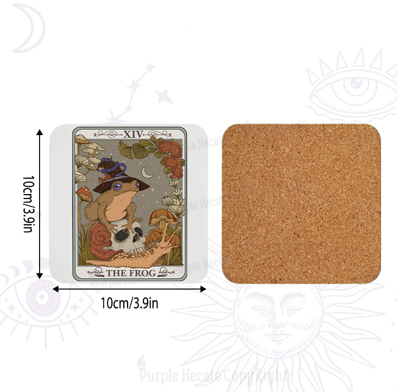 Purplehecate The Frog Tarot Coaster