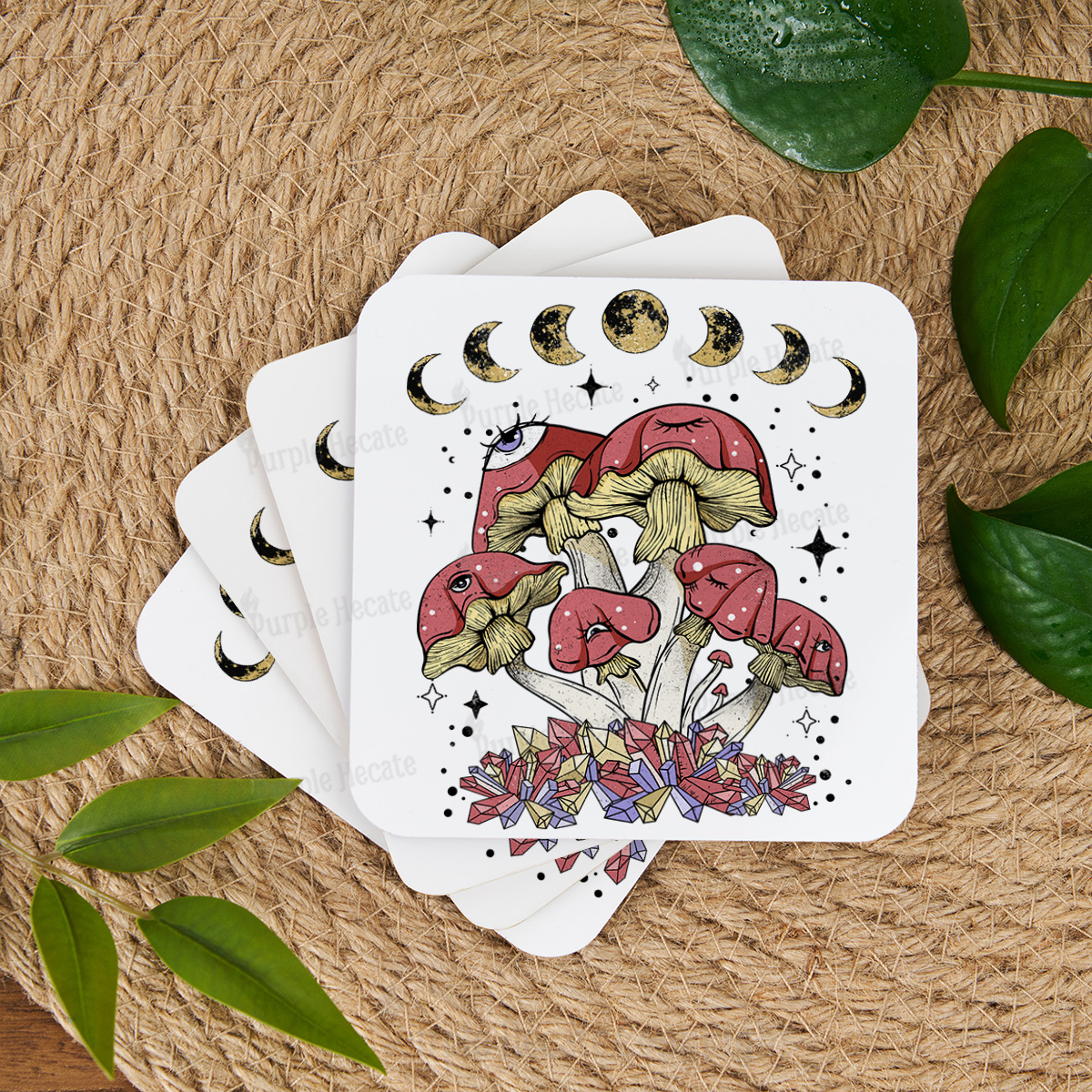Purplehecate Magic Mushroom Coaster