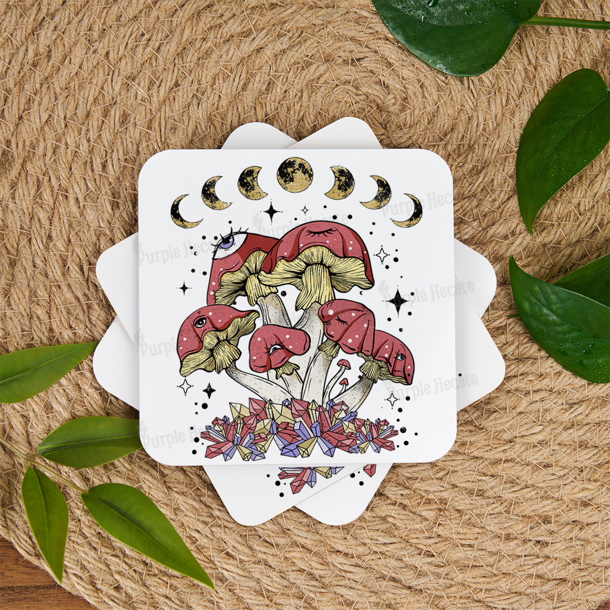 Purplehecate Magic Mushroom Coaster