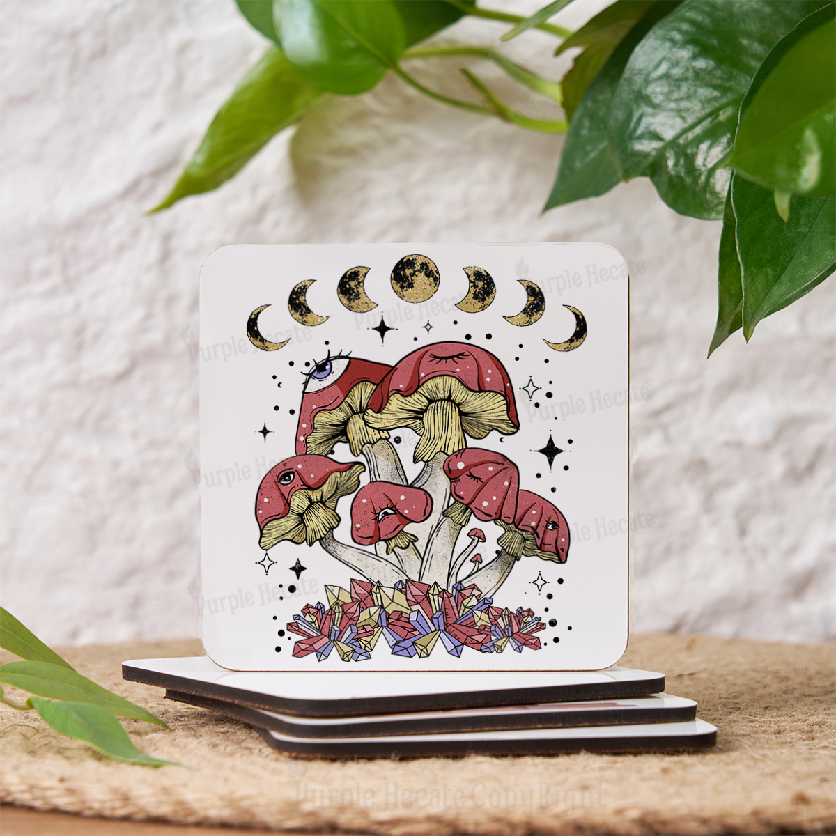 Purplehecate Magic Mushroom Coaster