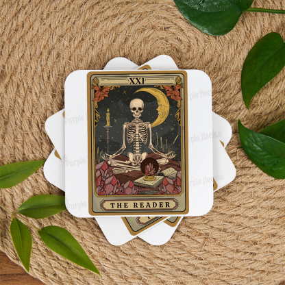 Purplehecate The Reader Tarot Coaster