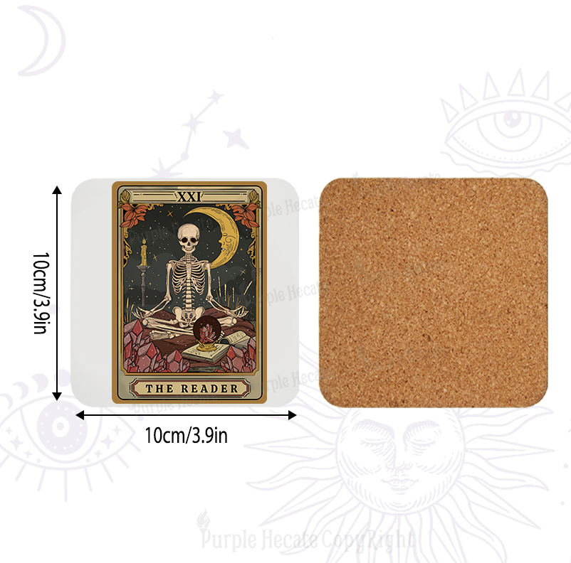 Purplehecate The Reader Tarot Coaster