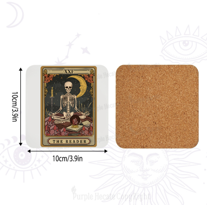 Purplehecate The Reader Tarot Coaster