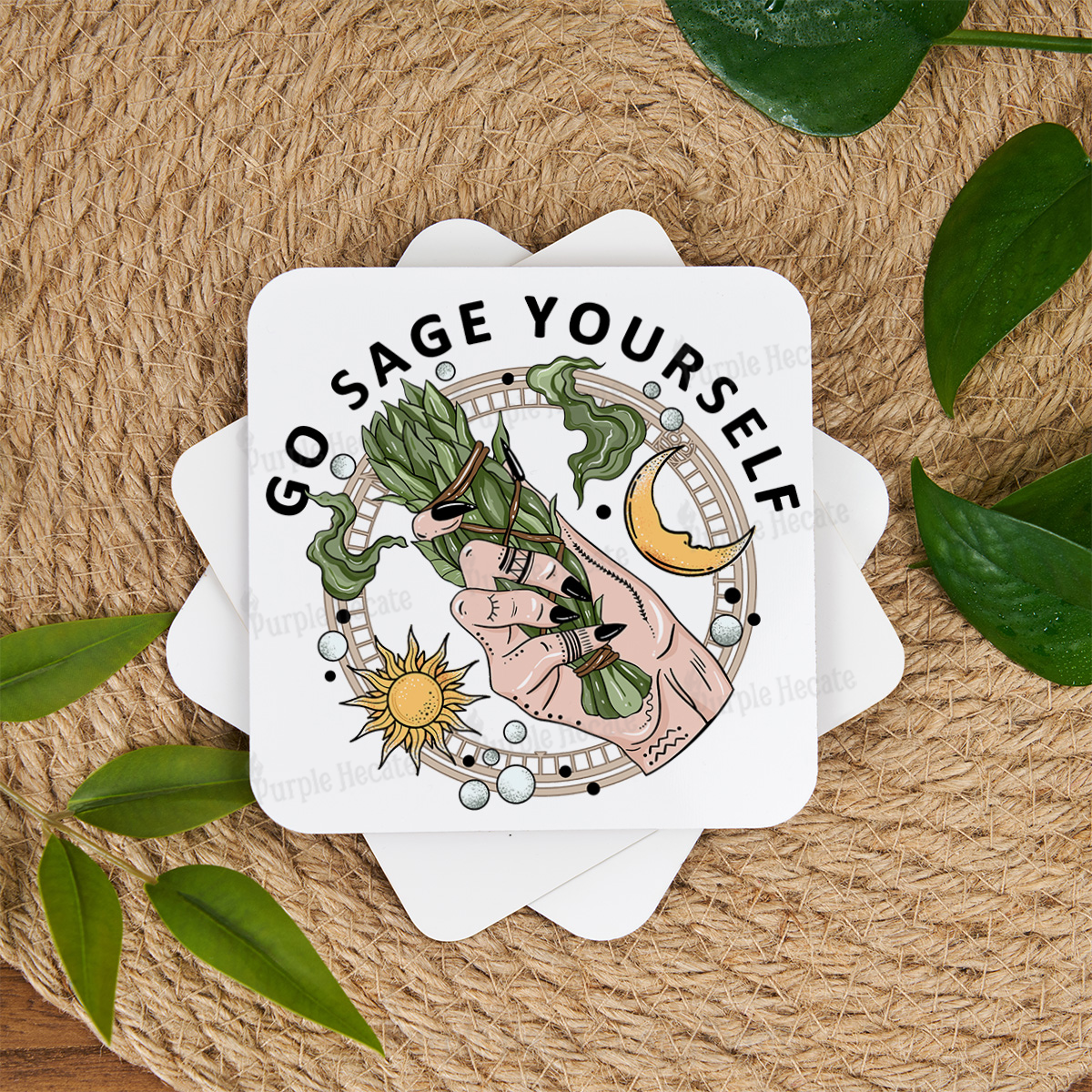 Purplehecate Go Sage Yourself Coaster