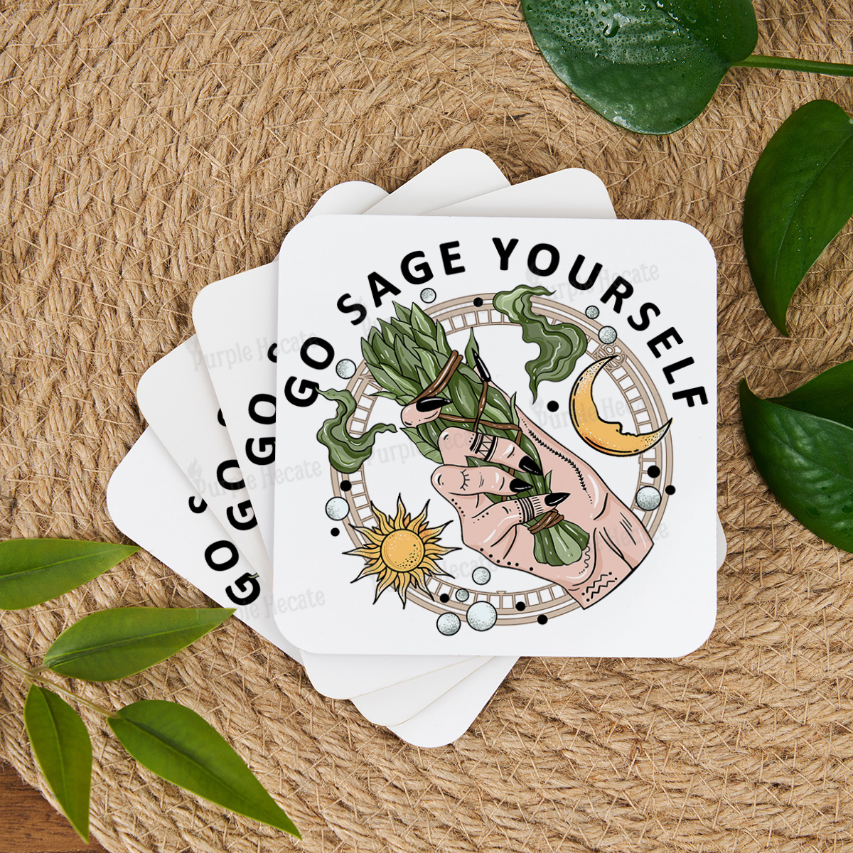 Purplehecate Go Sage Yourself Coaster