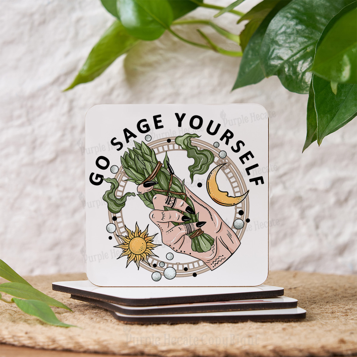 Purplehecate Go Sage Yourself Coaster