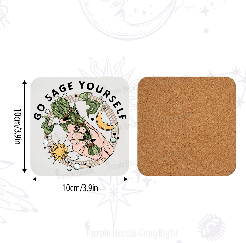 Purplehecate Go Sage Yourself Coaster