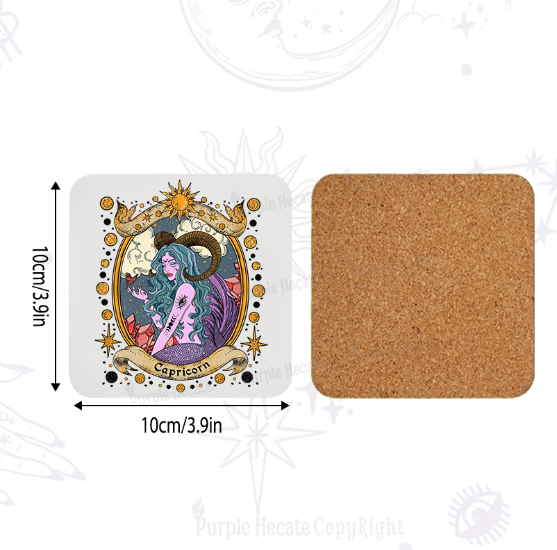 Purplehecate Capricorn Radiance Zodiac Coaster