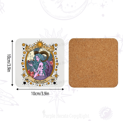 Purplehecate Capricorn Radiance Zodiac Coaster