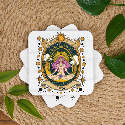 Purplehecate Virgo Radiance Zodiac Coaster
