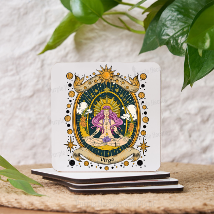 Purplehecate Virgo Radiance Zodiac Coaster