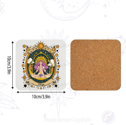 Purplehecate Virgo Radiance Zodiac Coaster