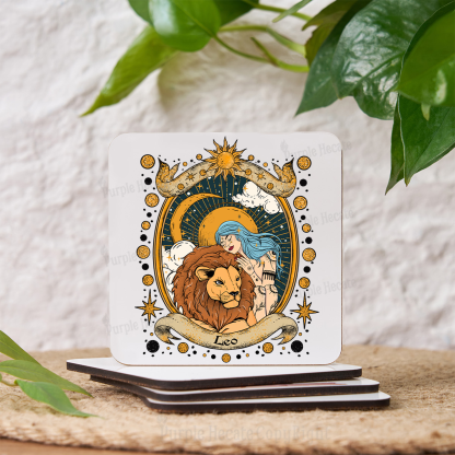 Purplehecate Leo Radiance Zodiac Coaster