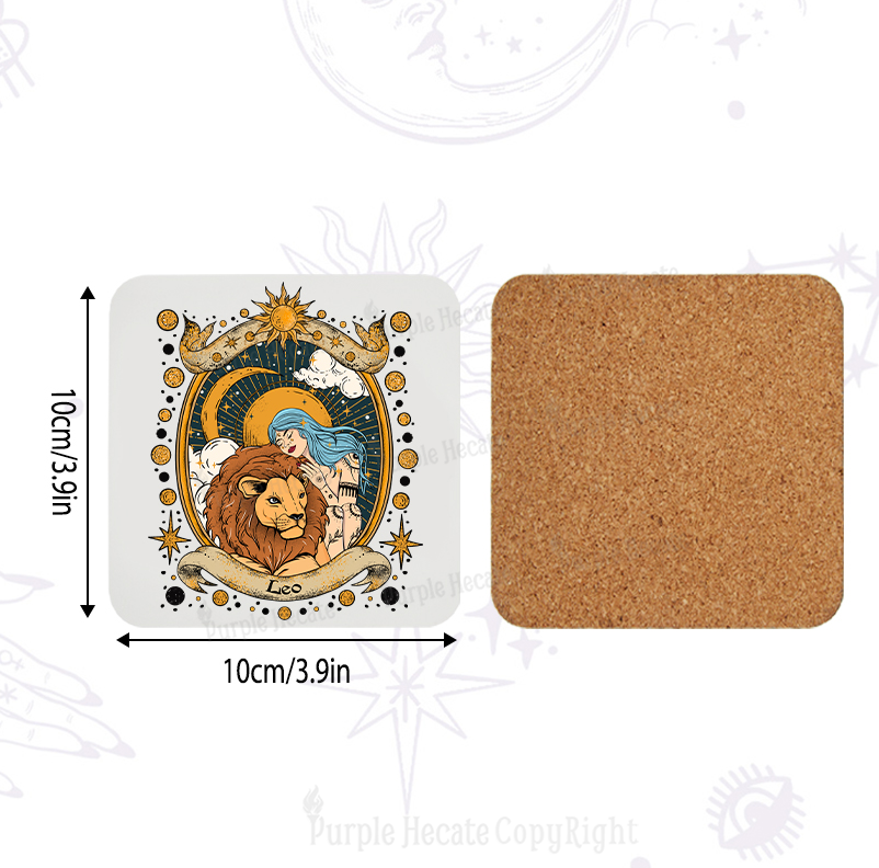 Purplehecate Leo Radiance Zodiac Coaster