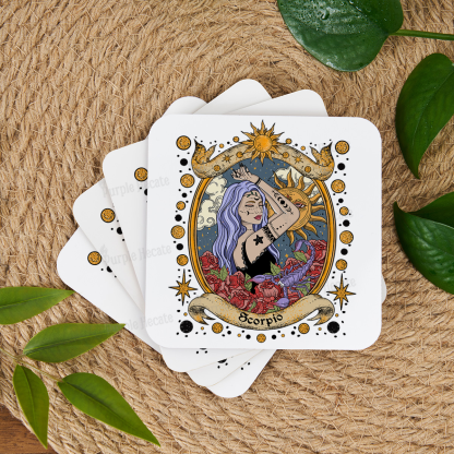 Purplehecate Scorpio Radiance Zodiac Coaster
