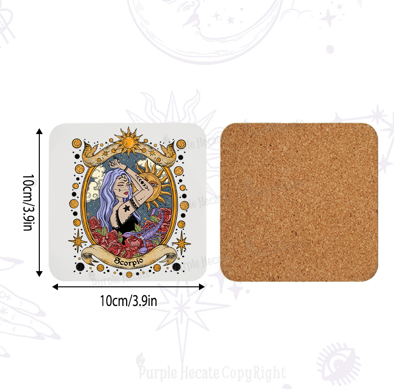 Purplehecate Scorpio Radiance Zodiac Coaster