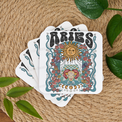 Purplehecate Aries Spirit Zodiac Coaster