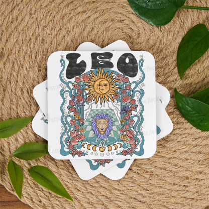 Purplehecate Leo Spirit Zodiac Coaster