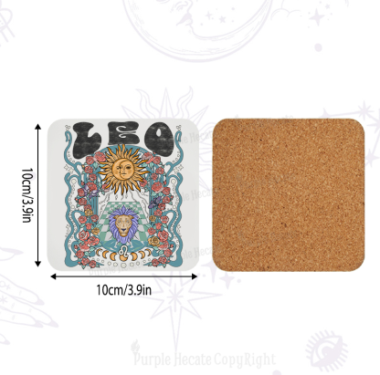 Purplehecate Leo Spirit Zodiac Coaster