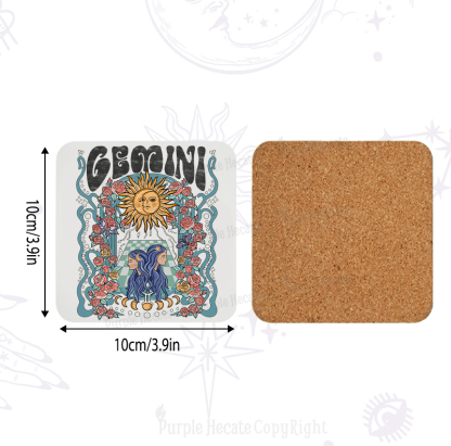 Purplehecate Gemini Spirit Zodiac Coaster