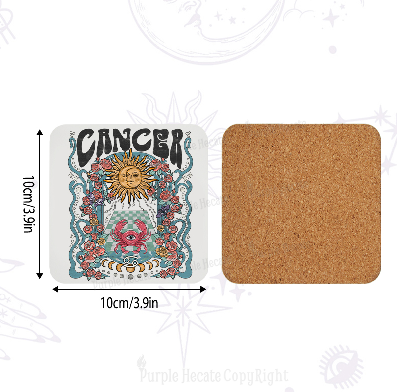 Purplehecate Cancer Spirit Zodiac Coaster