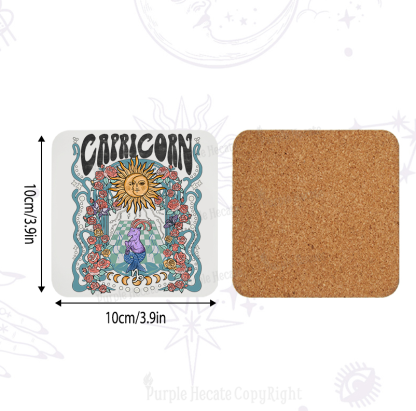 Purplehecate Capricorn Spirit Zodiac Coaster