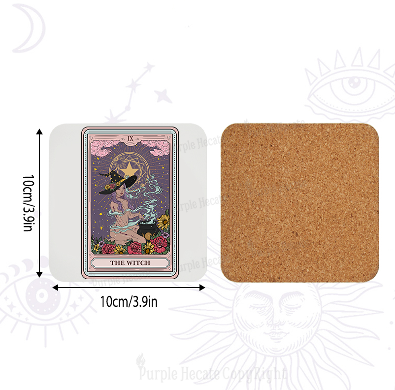 Purplehecate The Witch Tarot Coaster