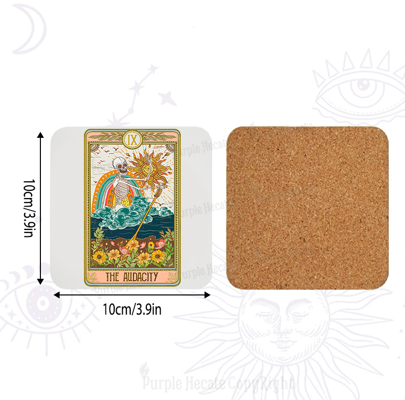 Purplehecate Sun Guardian Of Capricorn Zodiac Coaster