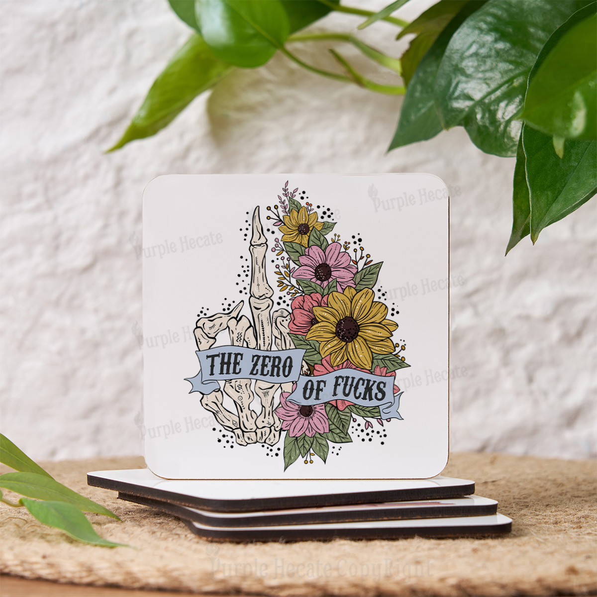 Purplehecate The Zero Of Fucks Coaster